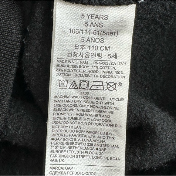 GAPKids X Disney Mickey Mouse Logo Hoodie Size 5 - Picture 4 of 8